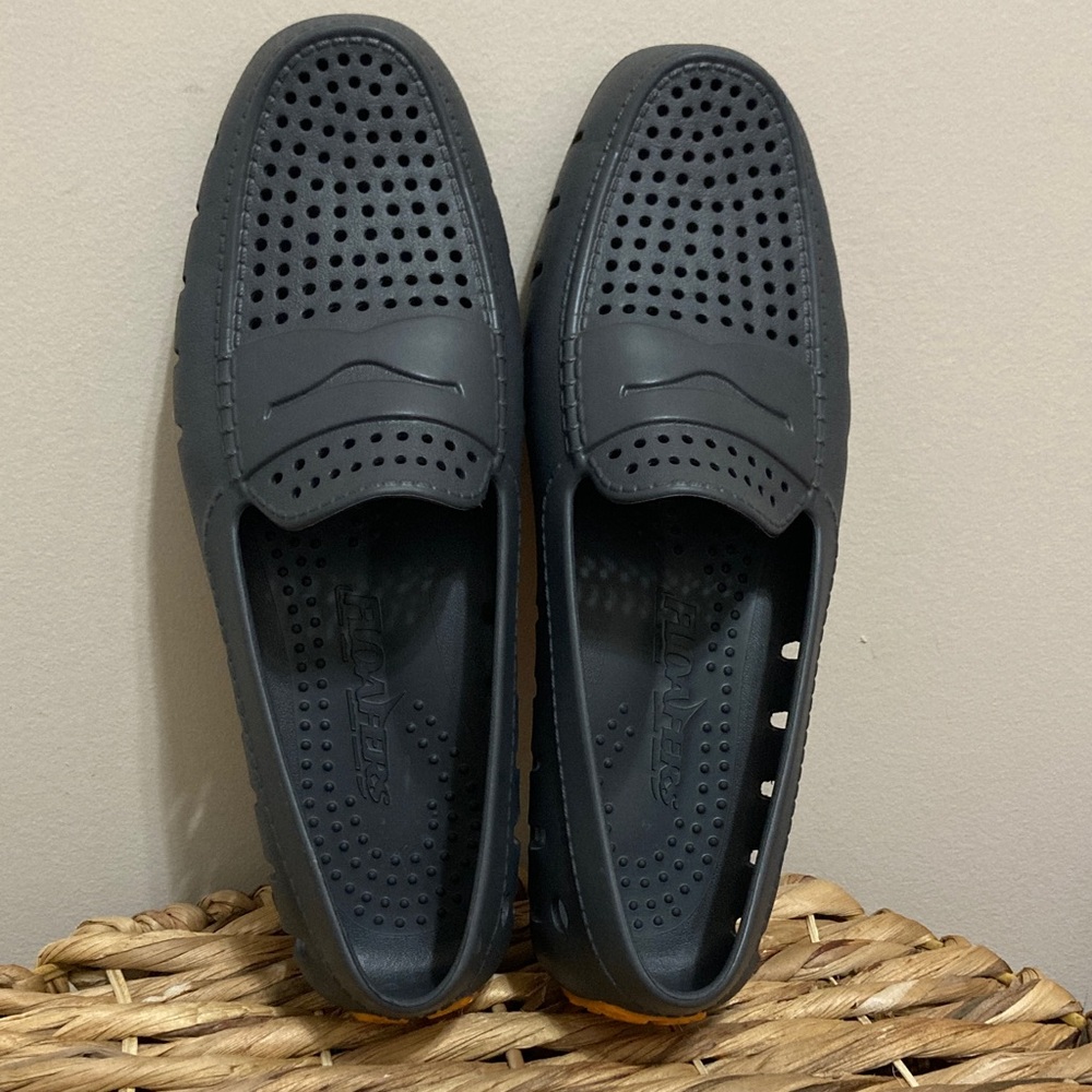 Floaters Gray/Orange Perforated Loafers! Country Club Driver Water Boat Shoes💥 - Picture 3 of 12